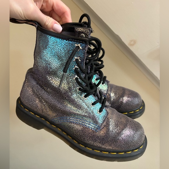 Martens iridescent with stars for girls and soles - Picture 1 of 11